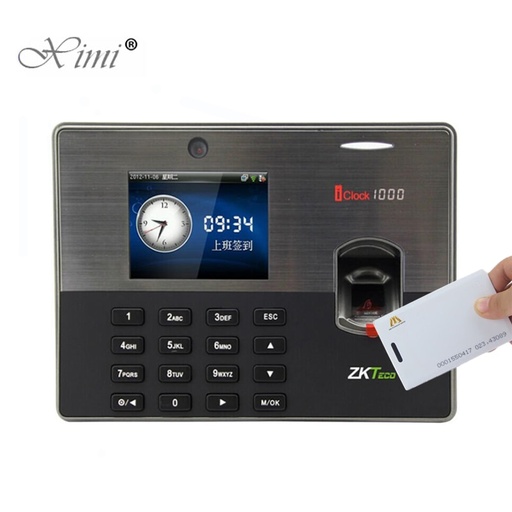 [32968916409-CN] ZK ICLOCK1000指纹时间出勤卡时间录音机Zkteco指纹门访问控制