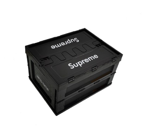 [BOX01-CN] suprem*折叠箱潮牌车载收纳箱 后备箱储物箱 户外塑料箱 日式胶箱