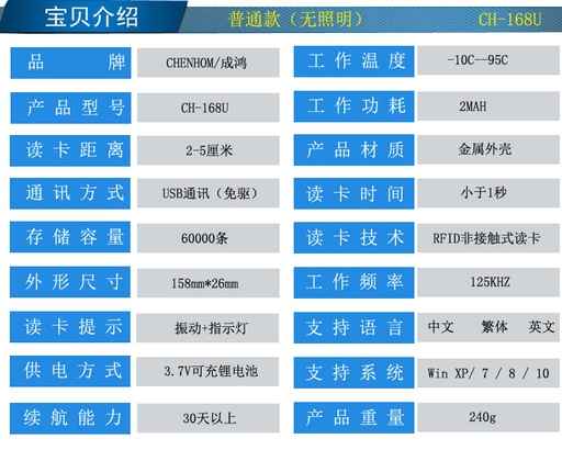 [ch168u-TW-CN] 成鸿科技巡更棒保安电子巡更机系统工厂物业巡逻巡查巡检器巡更仪