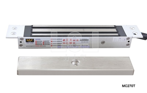 [MC270T-TW-CN] 力士坚LCJ正品 MC270T 单门磁力锁 门禁电子锁 单门暗装型