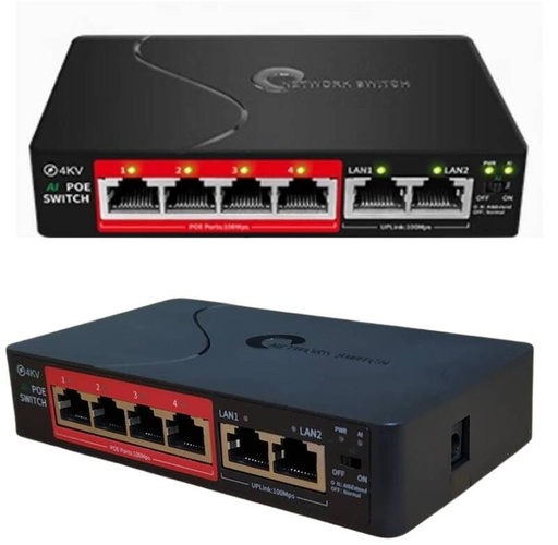 [POE-IP-Cam-CN] POE供电交换器 4+2口 6+2口 8+2口 工业级 IP Cam 国标48V 铁壳 百兆 千兆 POE switch