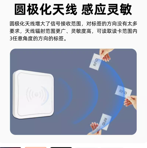 [reader-UHF-STX-3-CN] rfid天线超高频圆极化高增益物联网天线分体式读写器无源射频天线