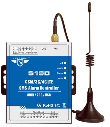 [S1502-CN] GSM SMS警报控制器用于GSM访问控制系统，GSM门开启器，自动监视，阀门控制