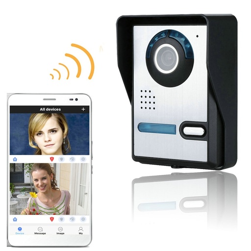 [SYWIFI011-CN] Mountaine Wireless WiFi视频门电话清除夜视防水室外摄像头与Rain Co