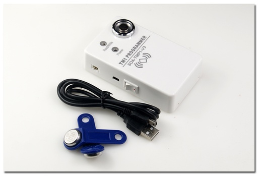 [TMcard01-TW-CN] TM卡读写器 读卡器TM卡IB卡读头不锈钢钥匙扣资讯钮巡更钮扣90A卡