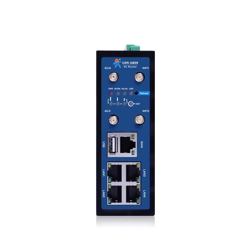 [USR-G809-CN] 4G LTE工业手机VPN路由器USR-G809 IoT设备4 LAN和1 WAN以太网端口