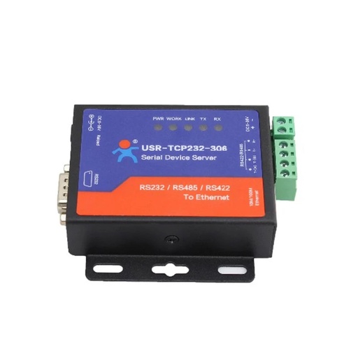 [USR-TCP232-306-CN] 串行端口RS232 RS485 RS422到以太网转换器服务器IOT设备USR-TCP232-306