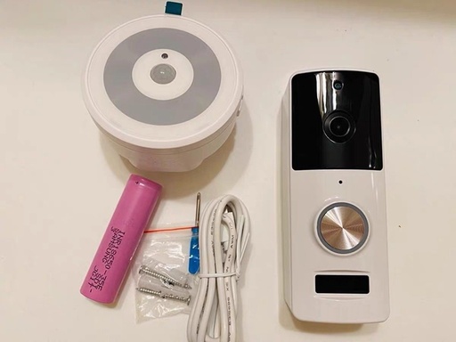 [WCAM101119340317-CN] 锂电池门铃4800 mah Wifi智能视频门手机带有tuya应用的别墅